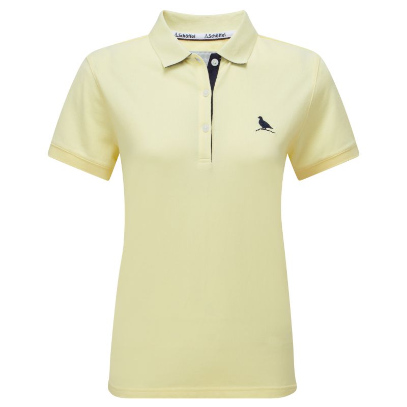 Schoffel St Ives Tailored Ladies Polo Shirt - Pale Lemon