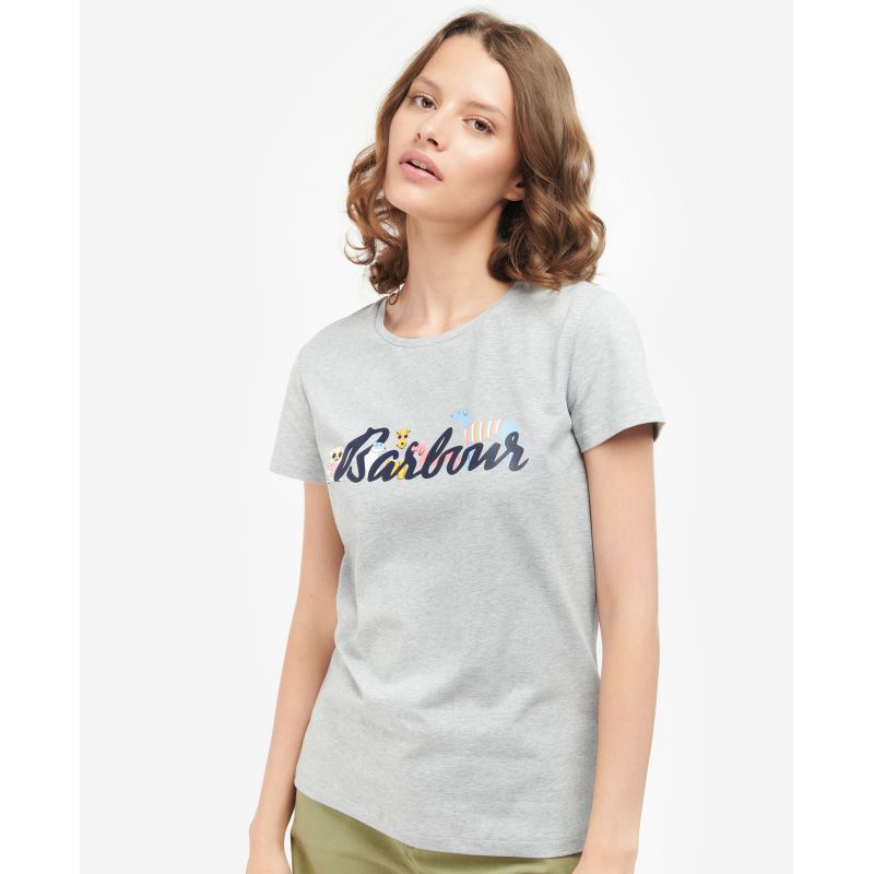 Barbour Southport Ladies T-Shirt - Light Grey Marl