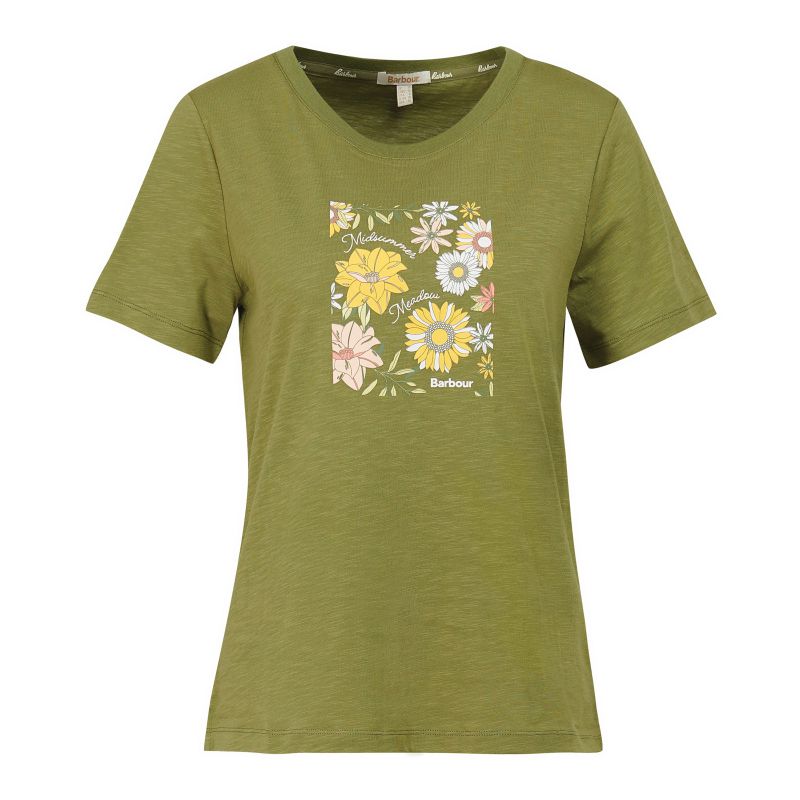 Barbour Coraline Ladies T-Shirt - Olive Tree