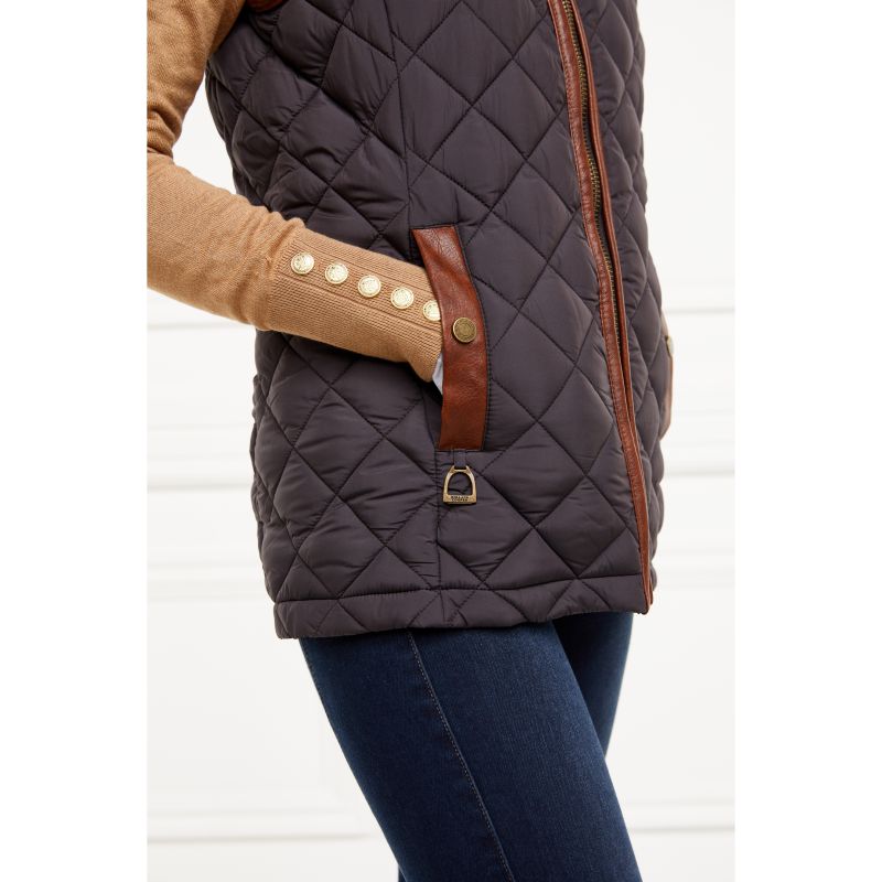 Holland Cooper Country Ladies Quilted Gilet - Chocolate