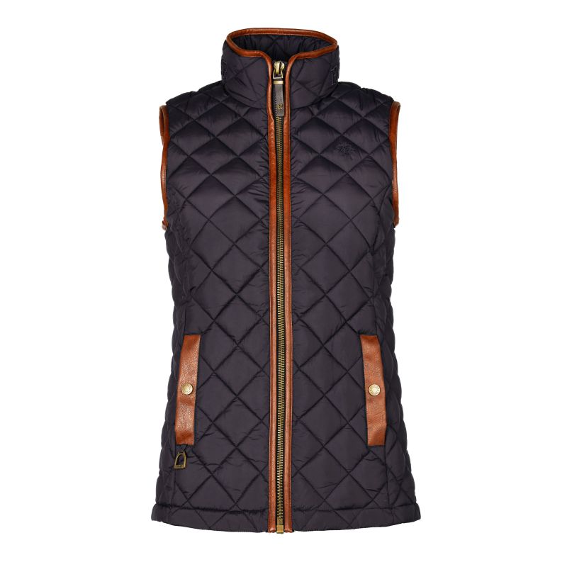 Holland Cooper Country Ladies Quilted Gilet - Chocolate