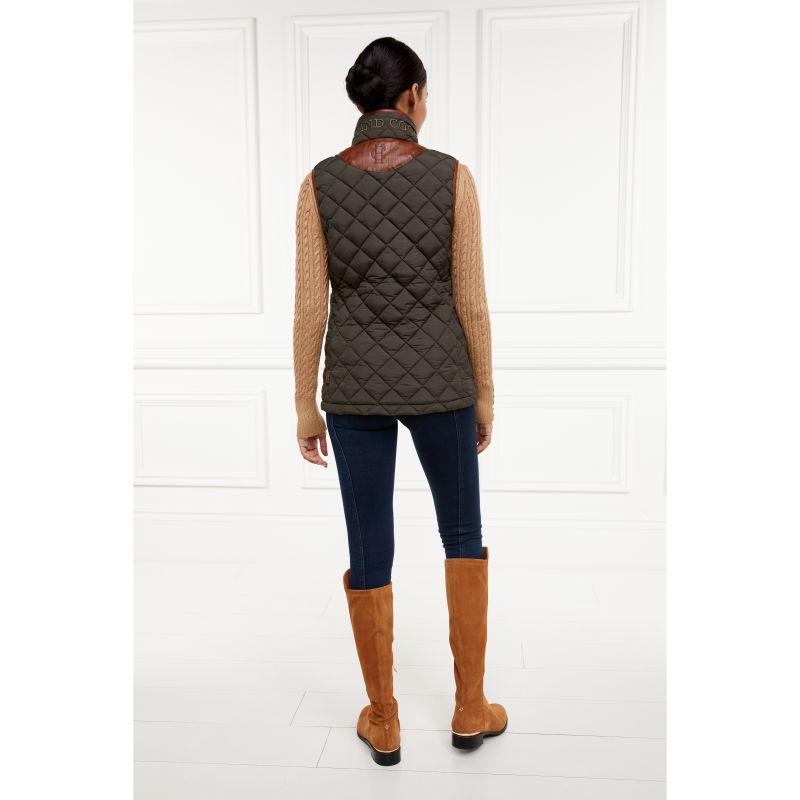 Holland Cooper Country Ladies Quilted Gilet - Heritage Khaki