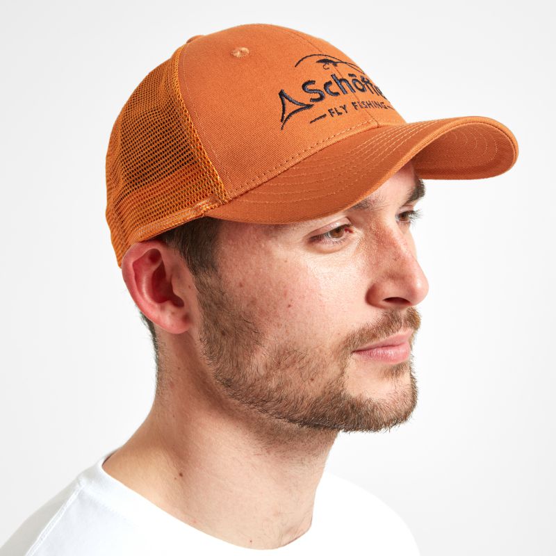 Schoffel Fly Fishing Mens Trucker Cap - Sunset Orange – William Powell