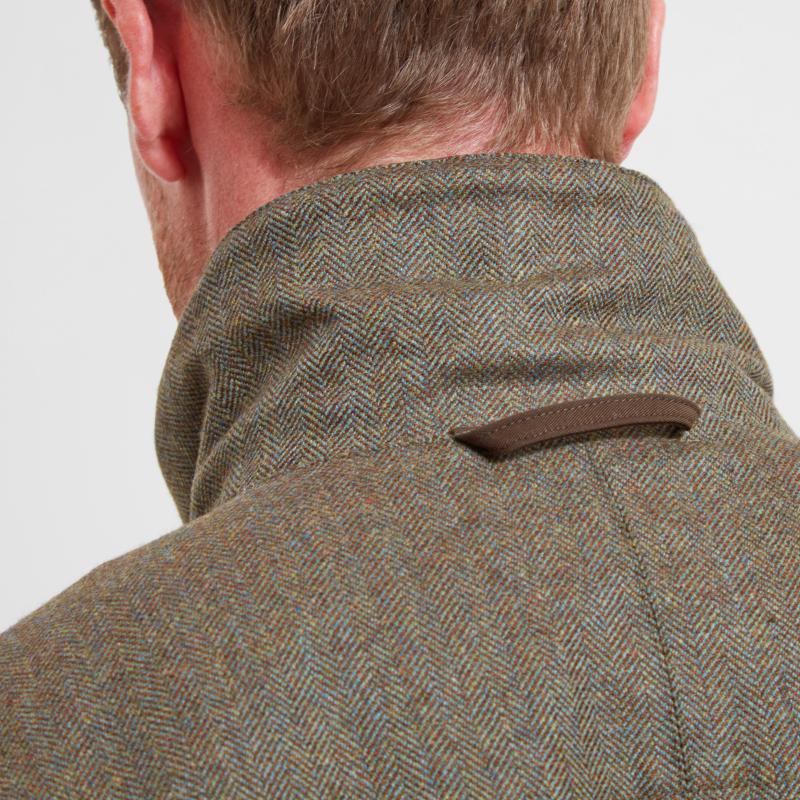 Schoffel Ptarmigan Classic GORE-TEX Mens Tweed Shooting Coat - Loden Green Herringbone Tweed