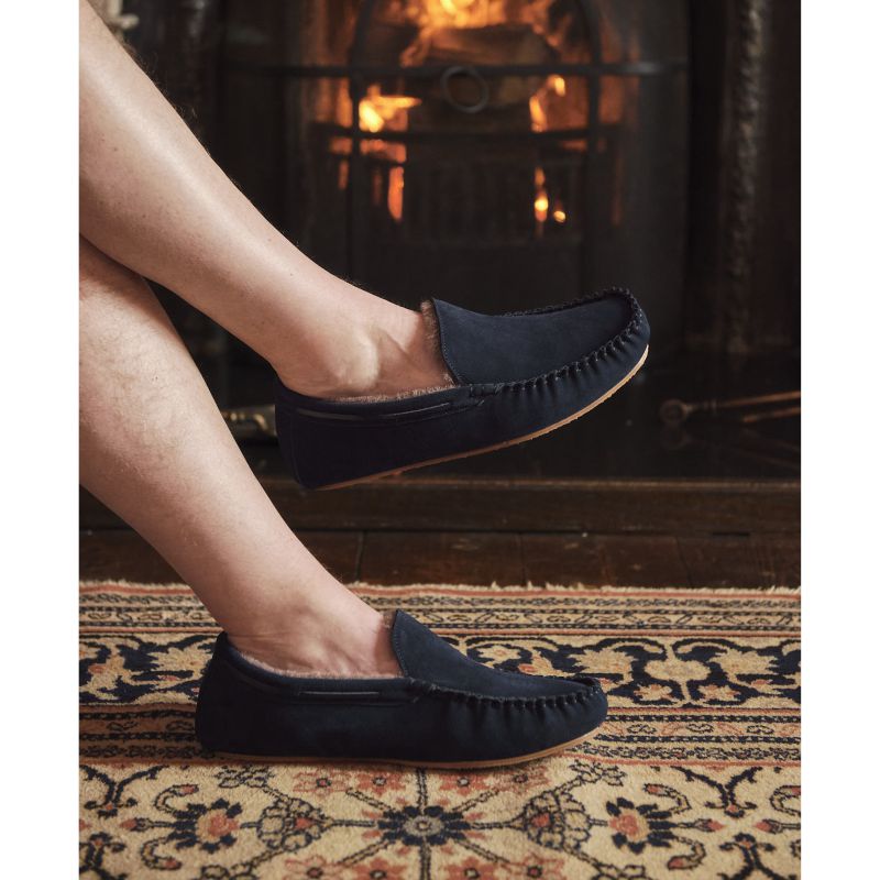 Dubarry Ventry Mens Moccasin Slippers - French Navy