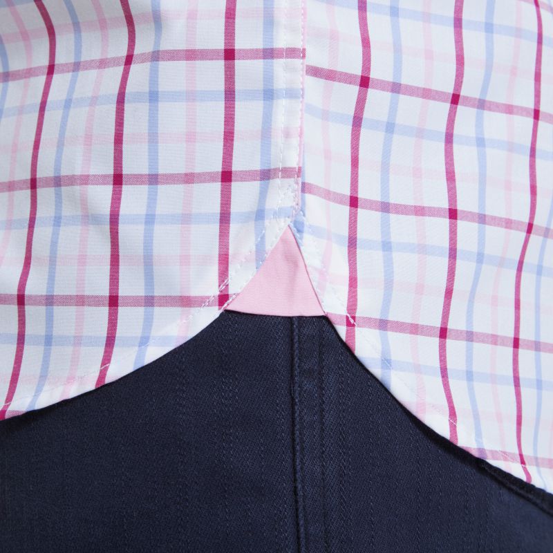 Schoffel Holkham Classic Mens Shirt - Pink/Blue/Raspberry Check