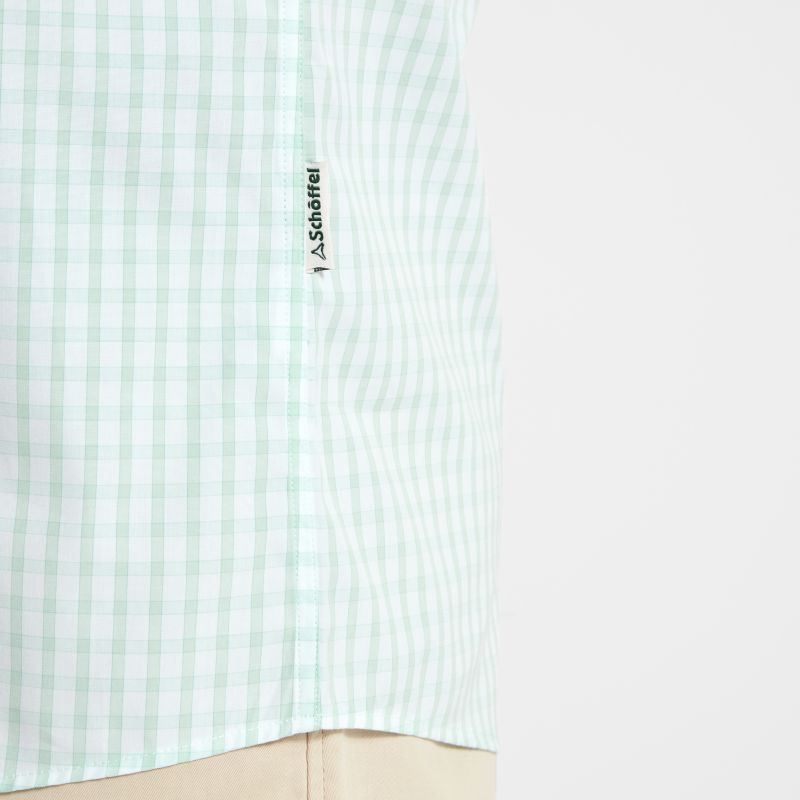 Schoffel Harlyn Tailored Mens Shirt - Pale Mint Check