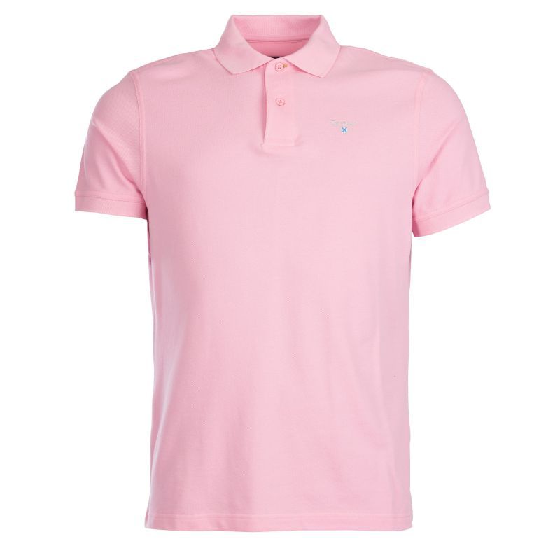 Barbour Sports Polo Mens Shirt - Pink