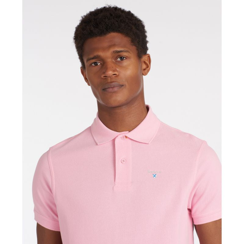 Barbour Sports Polo Mens Shirt - Pink