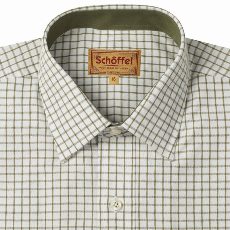 Schoffel Cambridge Tailored Sporting Fit Mens Shirt - Olive