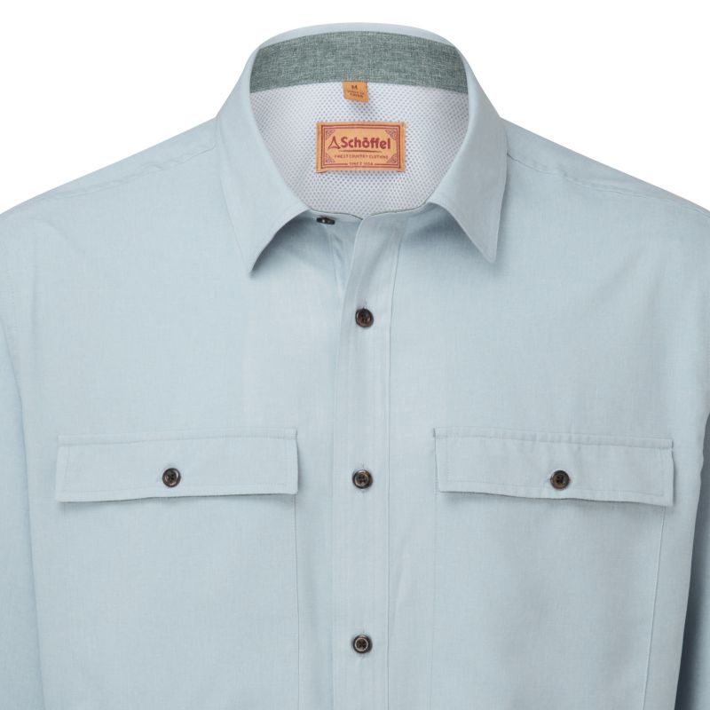 Schoffel Findhorn Technical Mens Fishing Shirt - Ice Grey