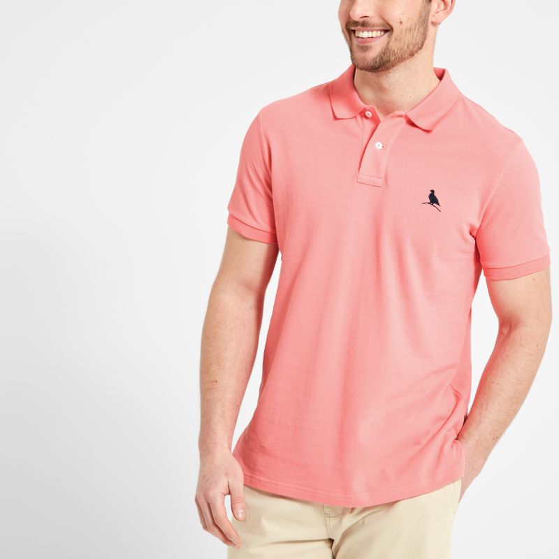 Schoffel St Ives Tailored Mens Polo Shirt - Flamingo