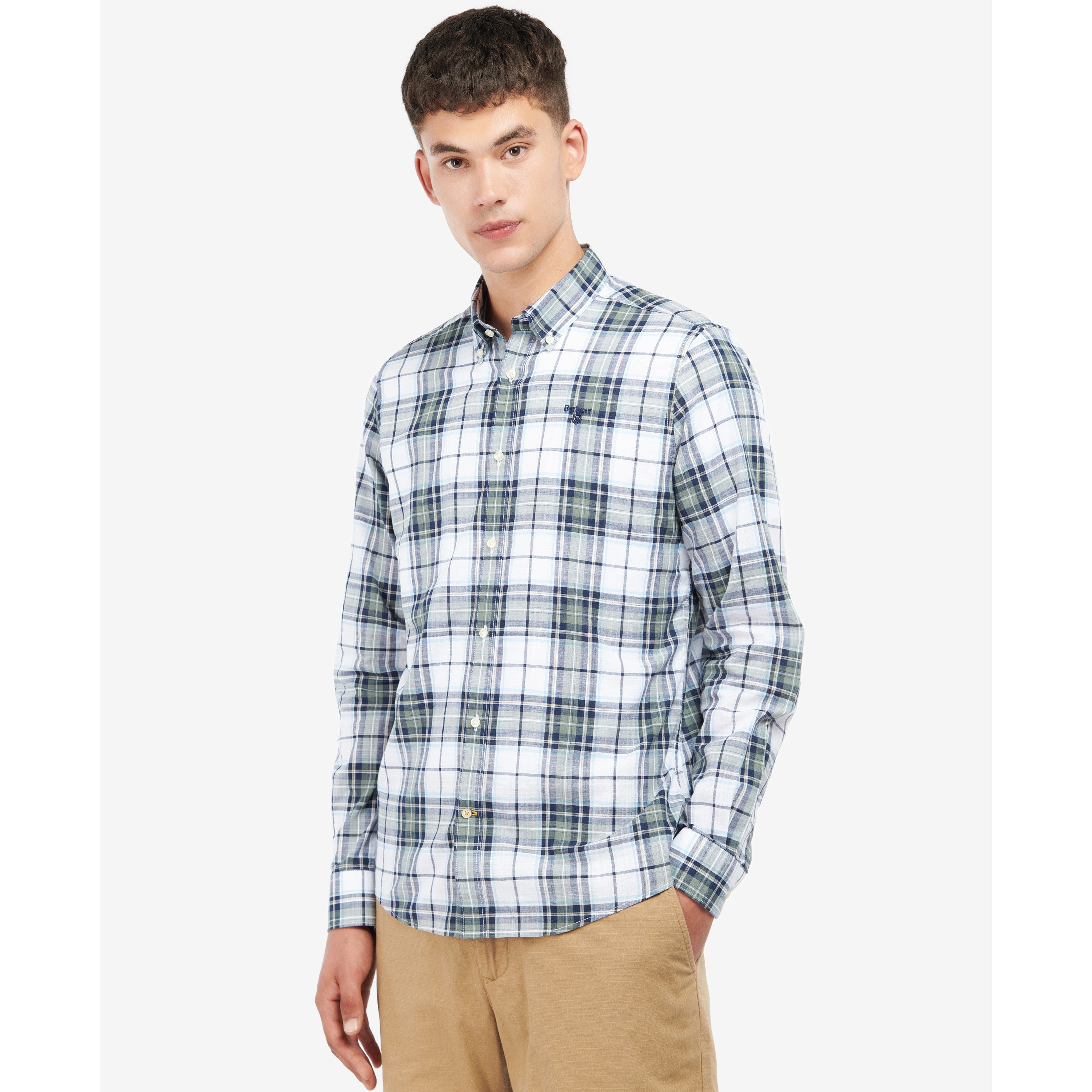 Barbour Blakelow Tailored Mens Shirt - Agave Green