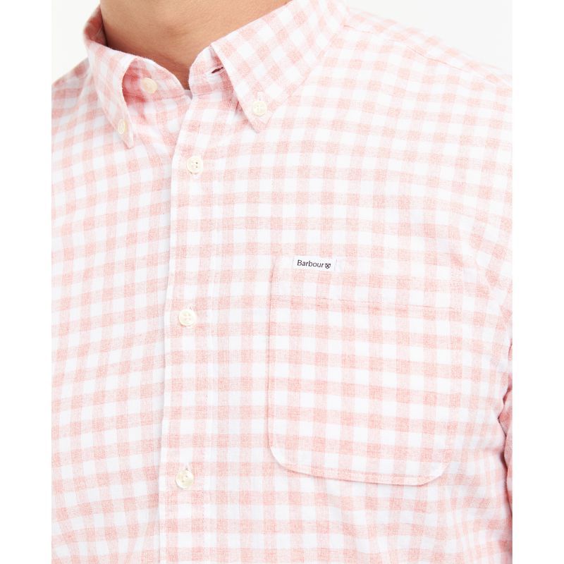 Barbour Kane Tailored Mens Shirt - Pink