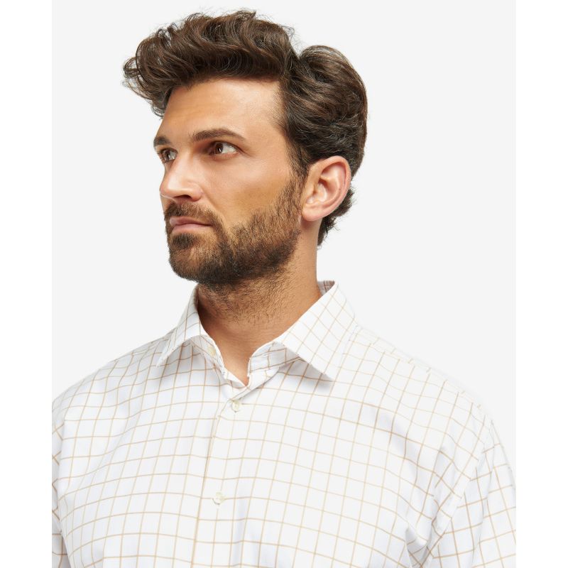 Barbour Hanstead Mens Country Active Regular Fit Shirt - Stone