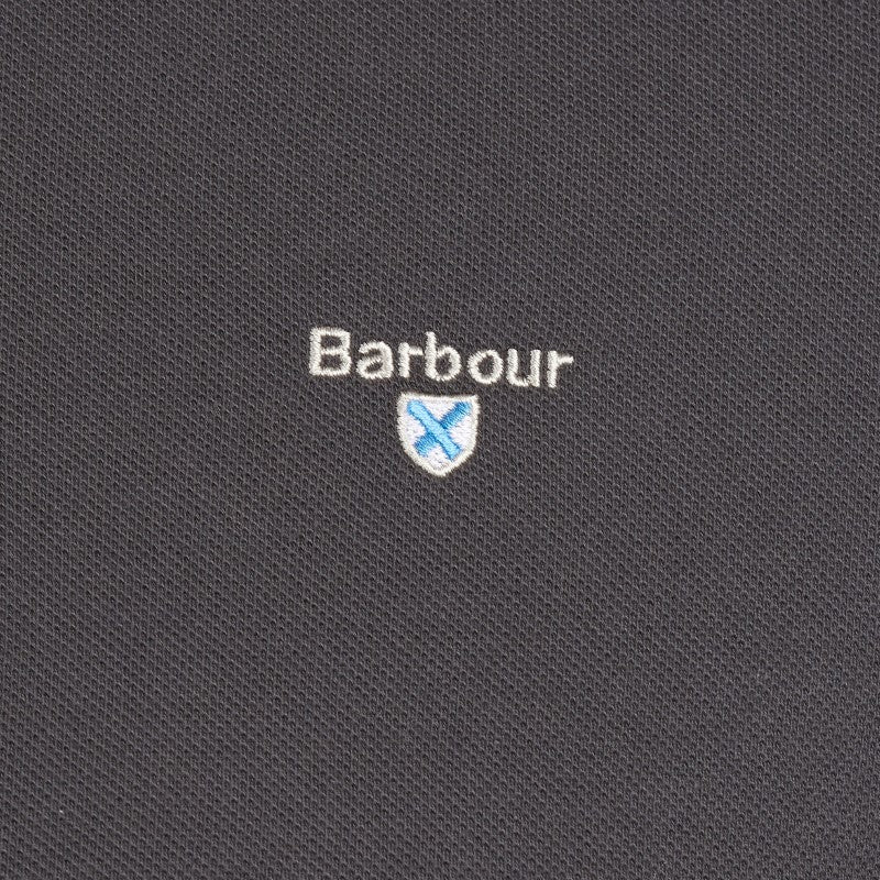 Barbour Tartan Pique Mens Polo Shirt - Navy/Dress