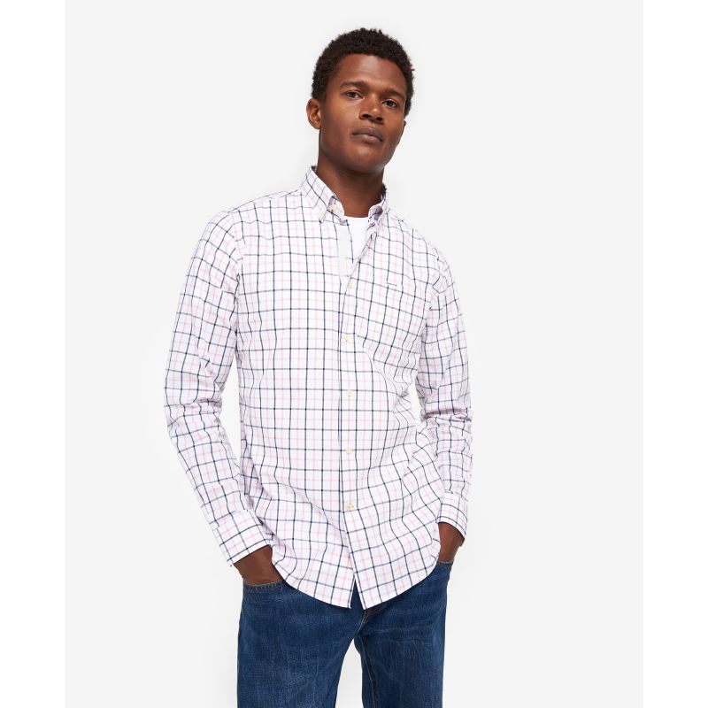 Barbour Bradwell Tailored Fit Mens Shirt - Pink