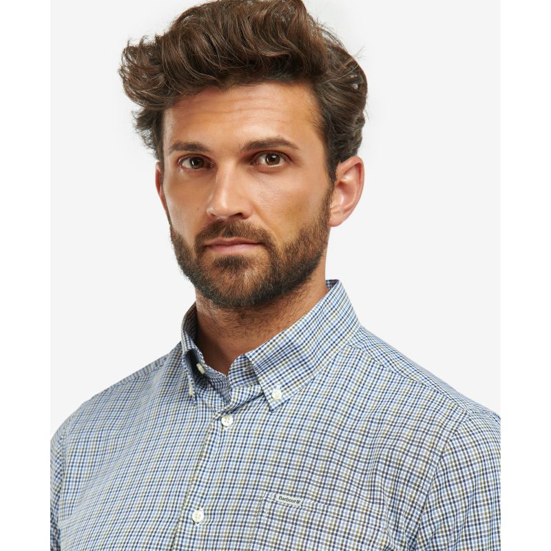 Barbour Stanhope Tailored Fit Performance Mens Shirt - Navy