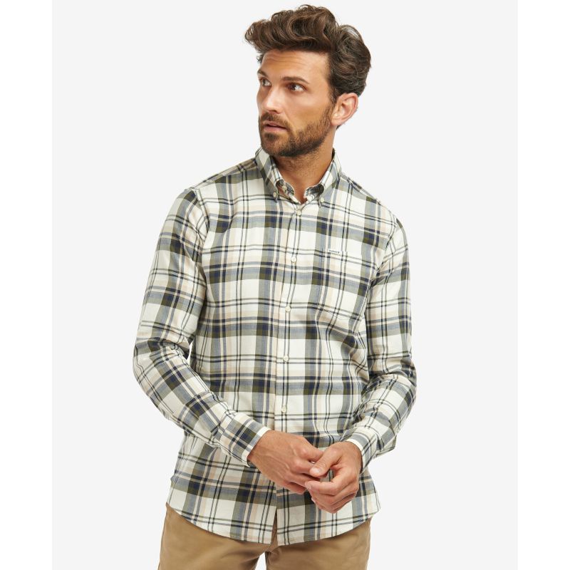 Barbour Falstone Tailored Fit Mens Shirt - Stone