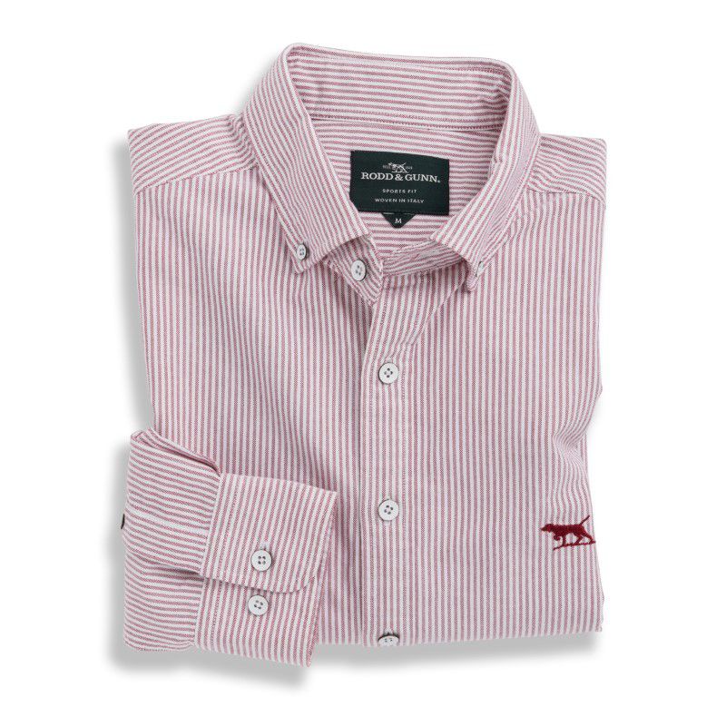 Rodd & Gunn Oxford Stripe Mens Shirt - Port