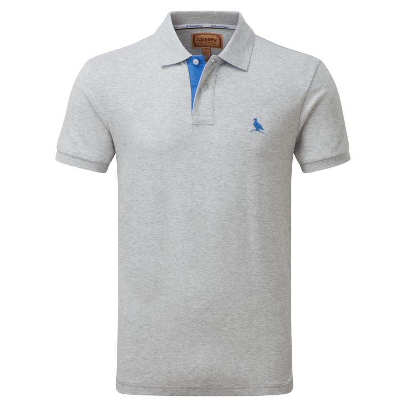 Schoffel St Ives Jersey Mens Polo Shirt - Grey