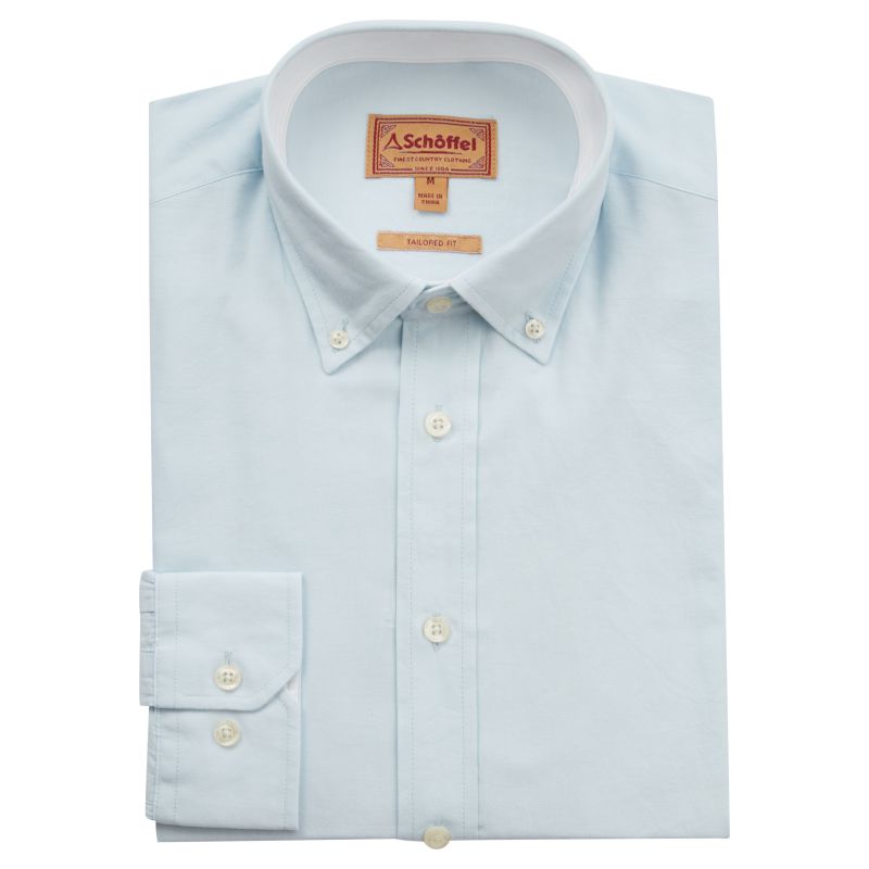 Schoffel Titchwell Tailored Fit Mens Shirt - Pale Blue