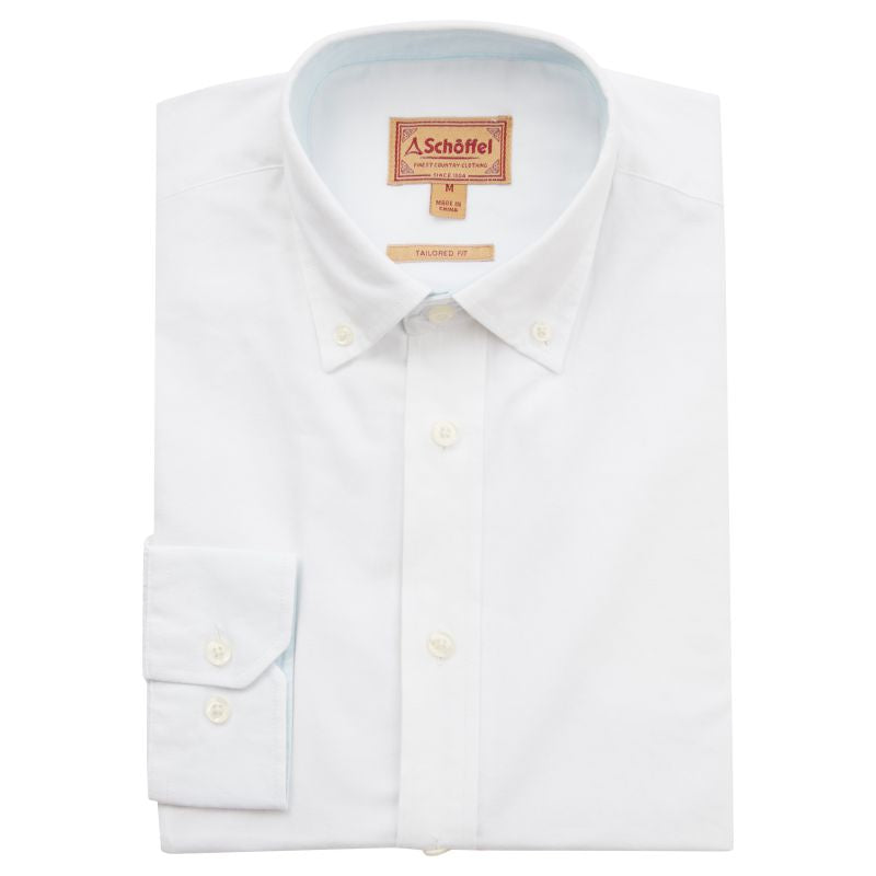 Schoffel Titchwell Tailored Fit Mens Shirt - White