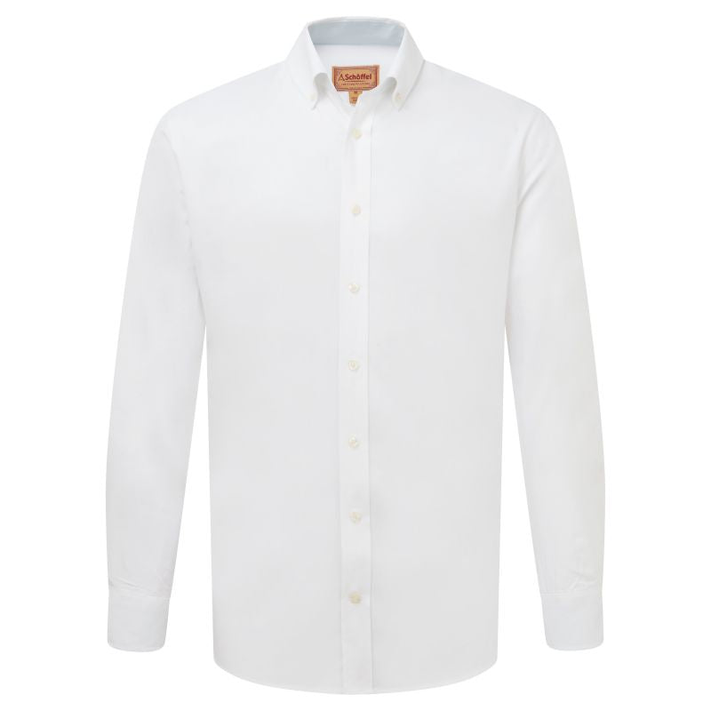 Schoffel Titchwell Tailored Fit Mens Shirt - White