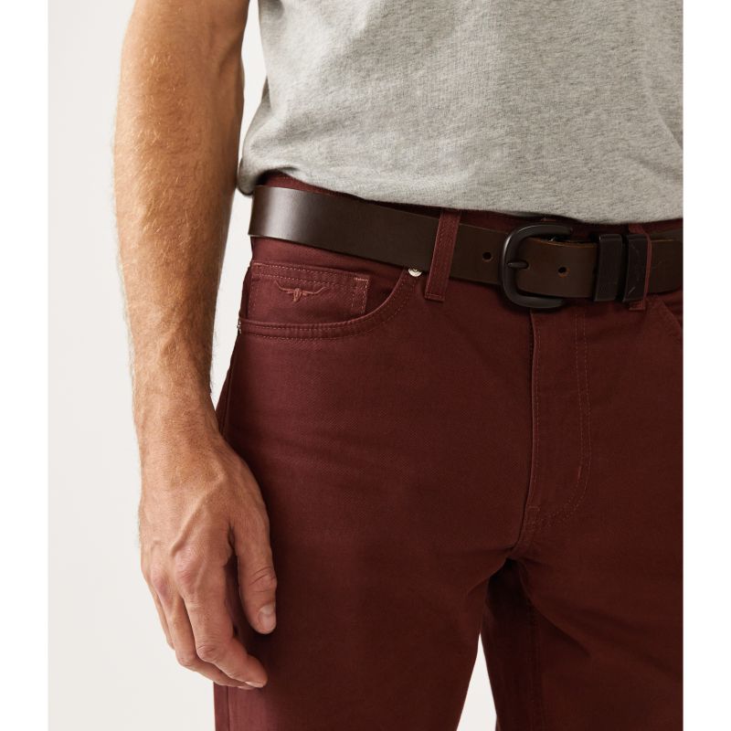 R.M.Williams Ramco Drill Mens Jeans - Maroon