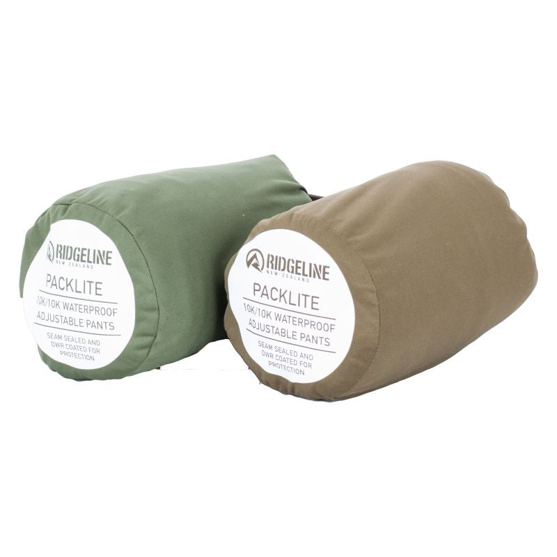 Ridgeline Packlite Mens Waterproof Overtrousers - Field Olive