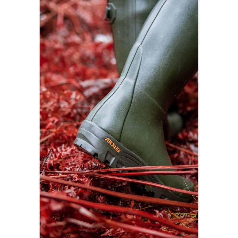 Arxus Pioneer Nord Neoprene Lined Side Adjustable Wellington Boots - Dark Olive