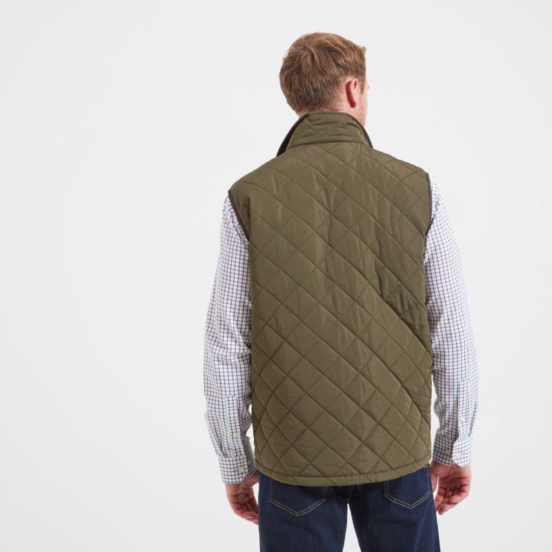 Schoffel Barrowden Quilted Mens Gilet - Olive