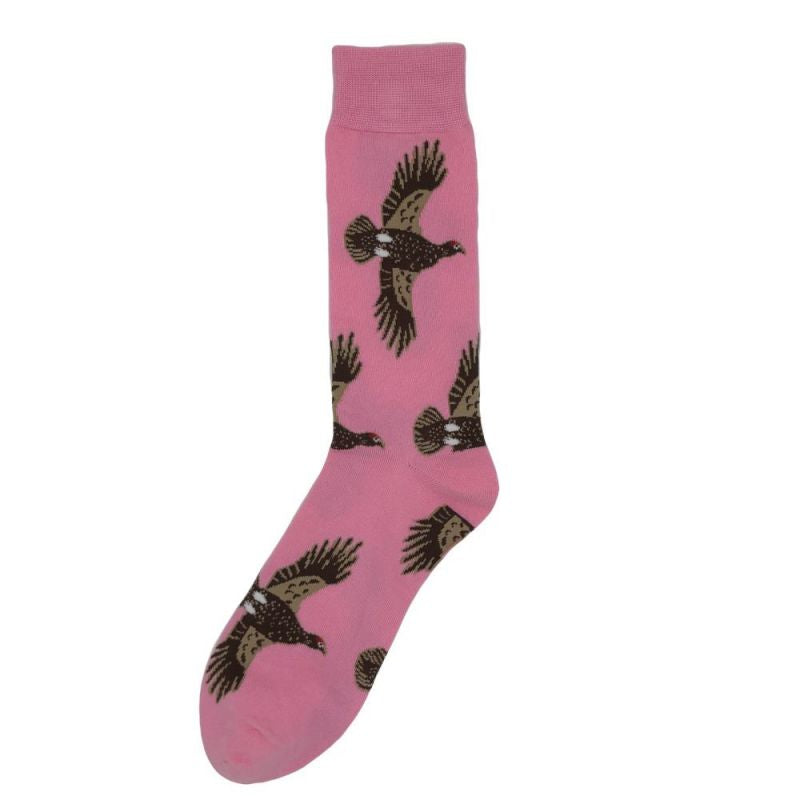 Shuttle Socks - Pink Flying Grouse Socks UK 3-7