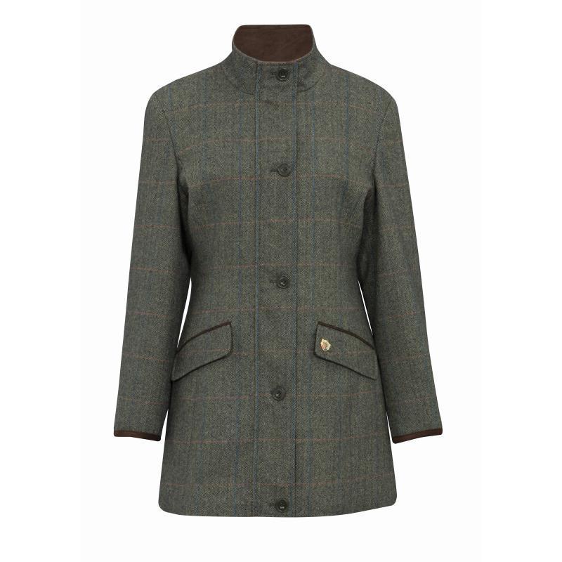 Alan Paine Combrook Ladies Tweed Field Coat - Spruce - William Powell