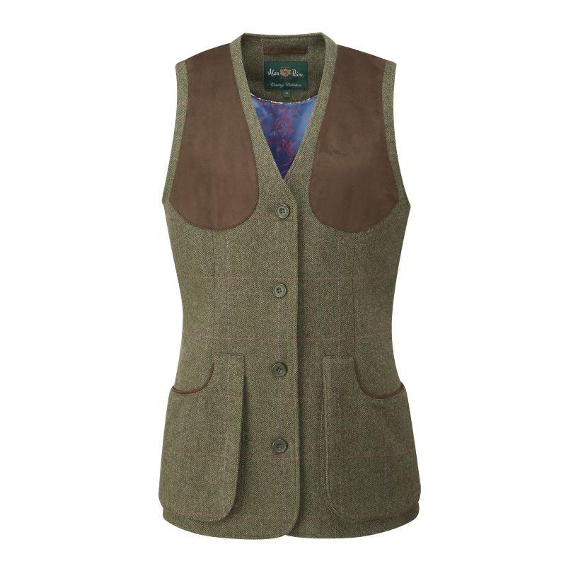 Alan Paine Combrook Ladies Tweed Shooting Waistcoat - Heath - William Powell