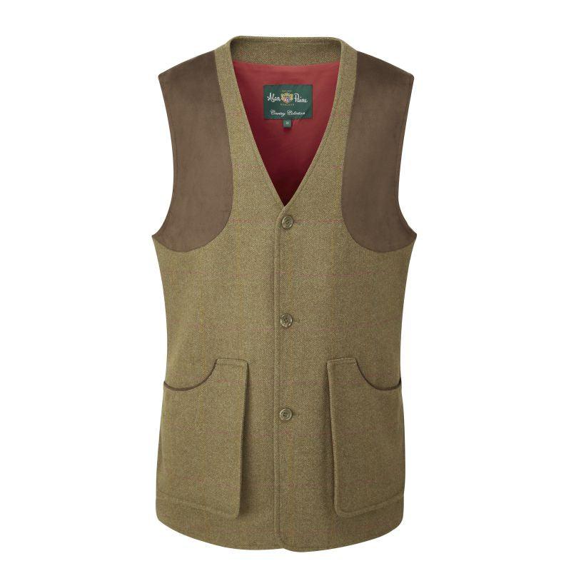 Alan Paine Combrook Mens Tweed Shooting Waistcoat - Hawthorn - William Powell