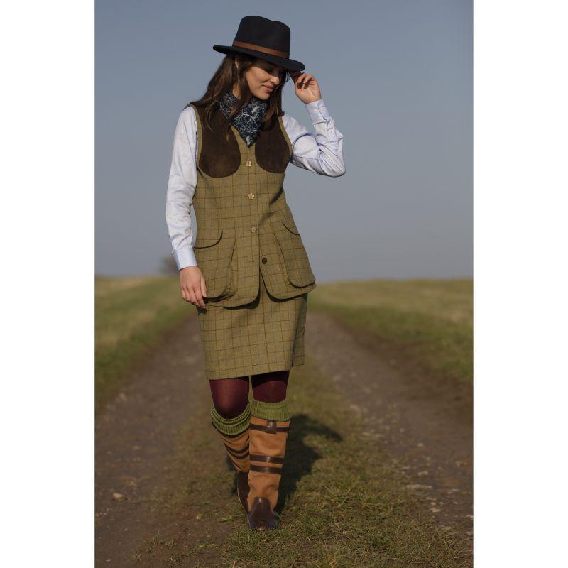 Alan Paine Combrook Tweed Ladies Shooting Waistcoat - Aspen - William Powell