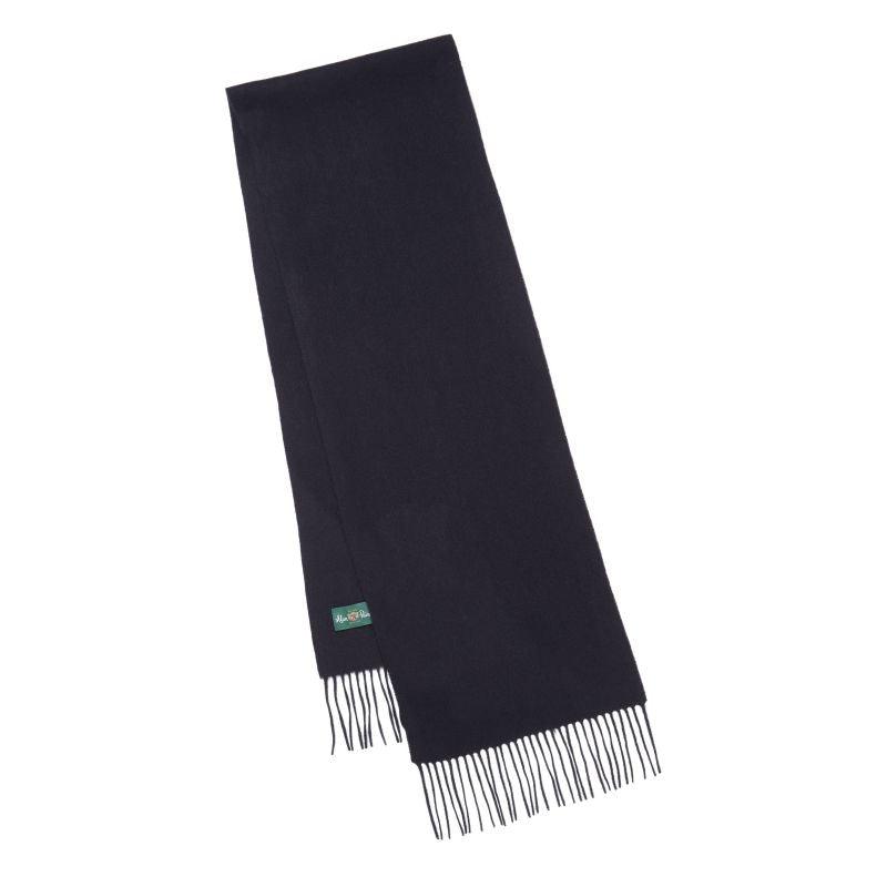 Alan Paine Hedley Lambswool Scarf (30 x 200cm) - Navy - William Powell