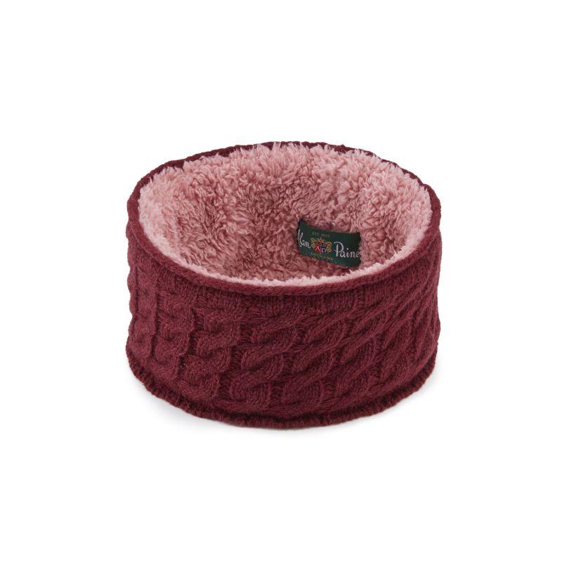 Alan Paine Lochpine Ladies Cable Headband - Wine - William Powell