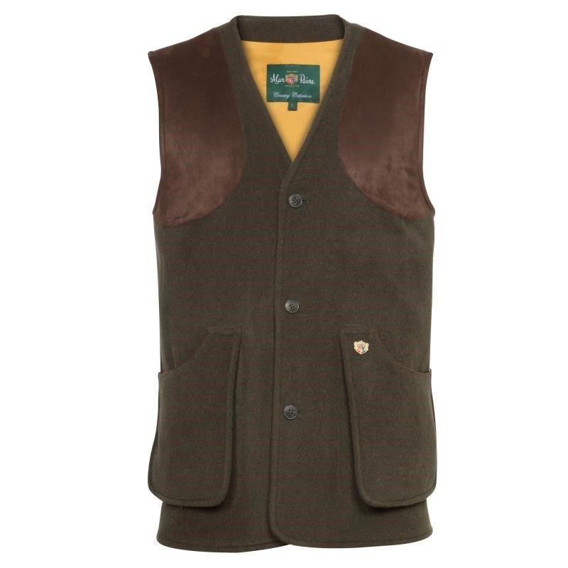 Alan Paine Loden Men's Shooting Waistcoat - Olive - William Powell