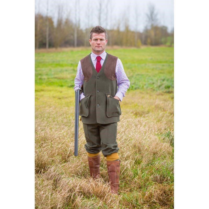 Alan Paine Loden Men's Shooting Waistcoat - Olive - William Powell