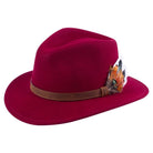 Alan Paine Richmond Felt Hat - Wine - William Powell