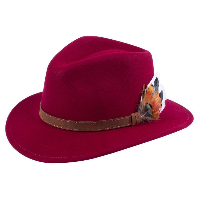 Alan Paine Richmond Felt Hat - Wine - William Powell