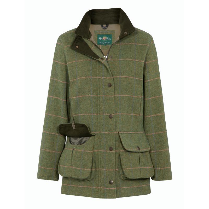 Alan Paine Rutland Ladies Tweed Coat - Artichoke - William Powell