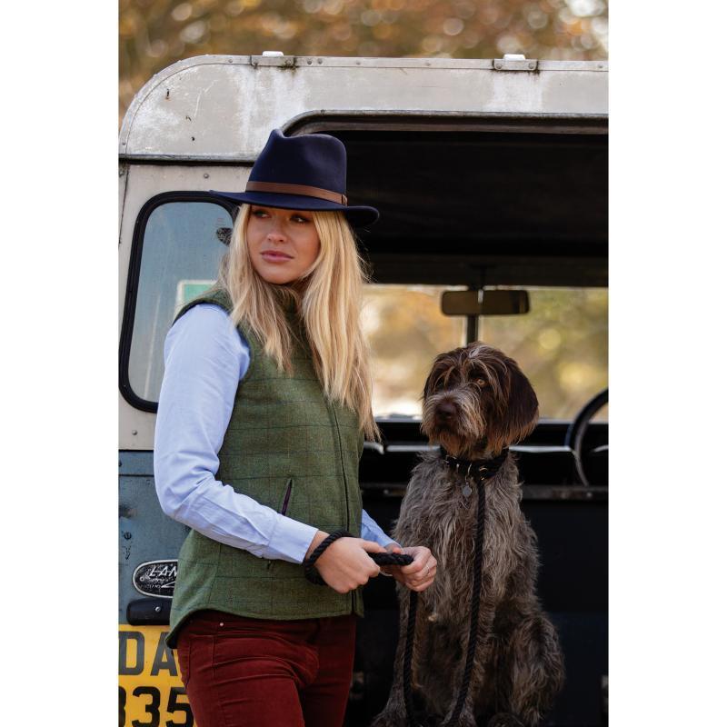 Alan Paine Rutland Ladies Tweed Gilet - Dill - William Powell