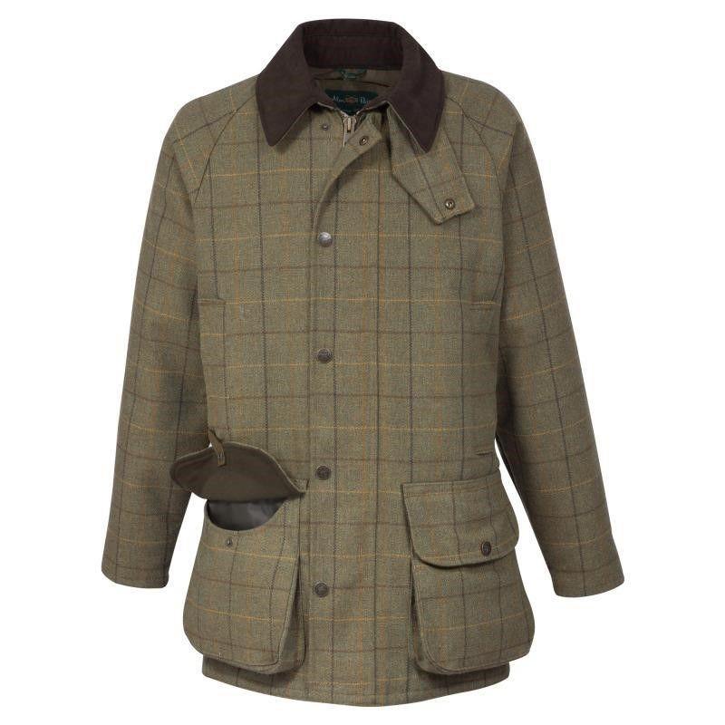 Alan Paine Rutland Tweed Shooting Coat - Dark Moss - William Powell