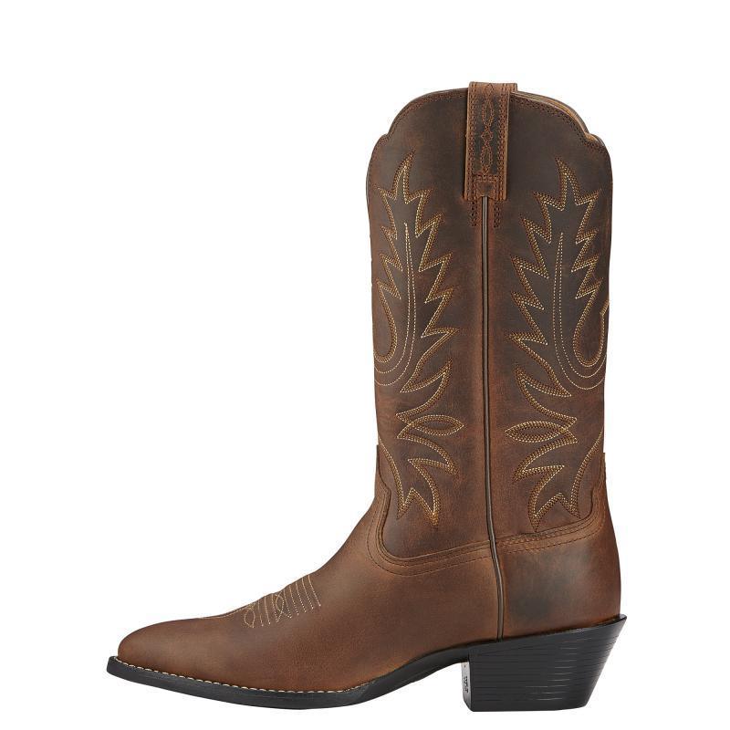 Ariat Heritage Western R Toe Ladies Boot - Distressed Brown - William Powell