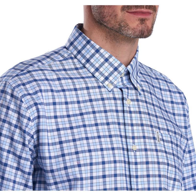 Barbour Abberton Regular Fit Mens Shirt - Blue - William Powell