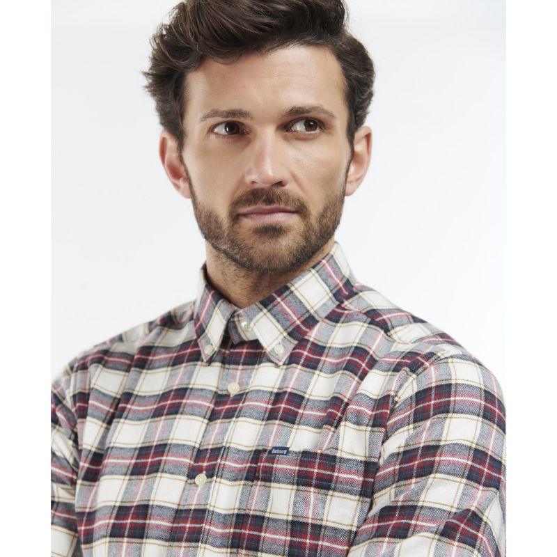 Barbour Alderton Mens Tailored Shirt - Ecru - William Powell