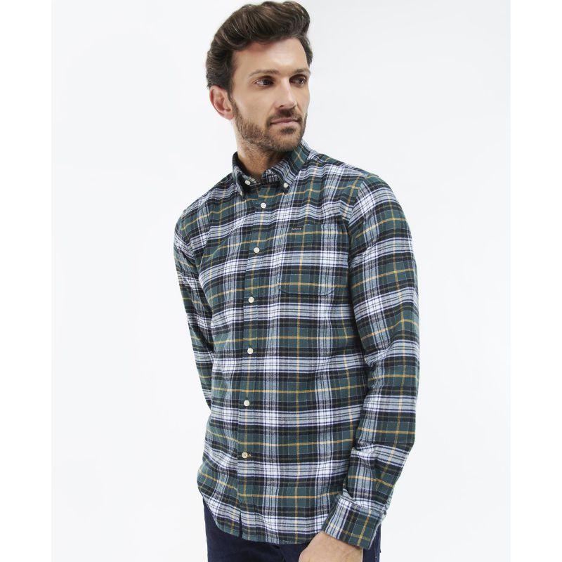 Barbour Alderton Mens Tailored Shirt - Green - William Powell
